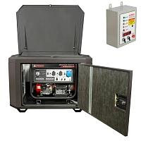 Генератор A-iPower A9000EAX в тихом зимнем кожухе 1200 RAL 8019 + блок автозапуска A-iPower 400 В, 25 А