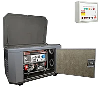 Генератор A-iPower A9000EAX в супертихом зимнем кожухе 1400SS RAL 7024 + блок автозапуска A-iPower 230В/400В 100А 8 ПИН
